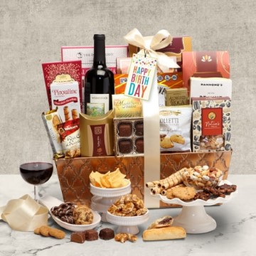 50th Birthday Wine Gift Basket by