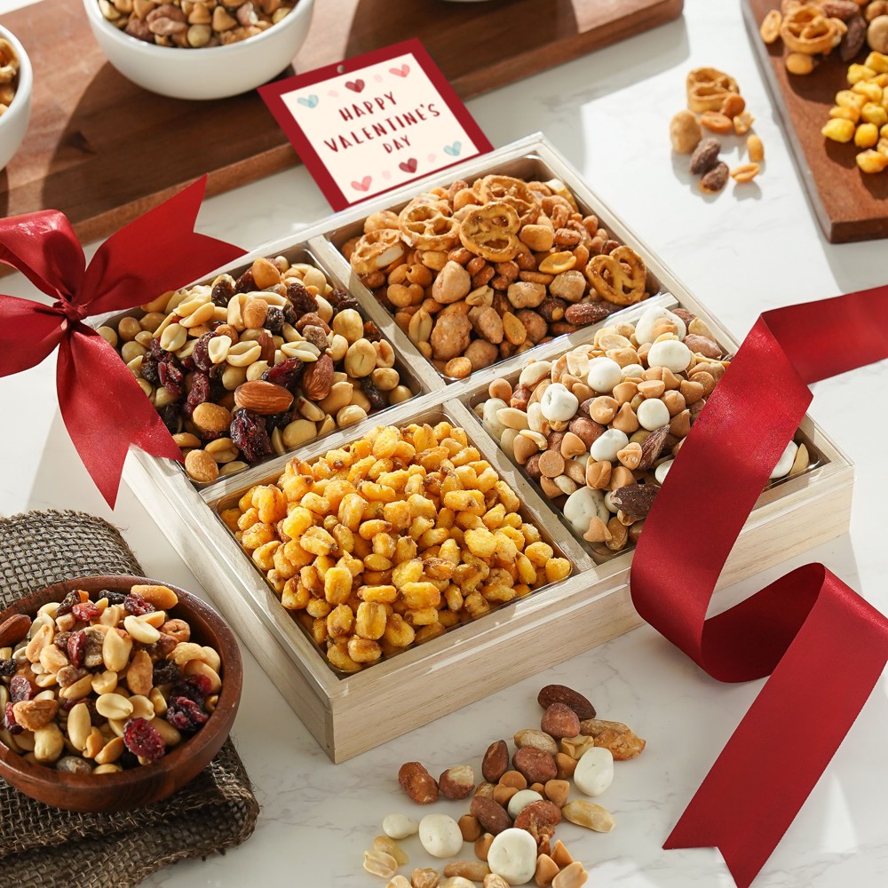 Valentines Day Nutty Assortment Gift Tray
