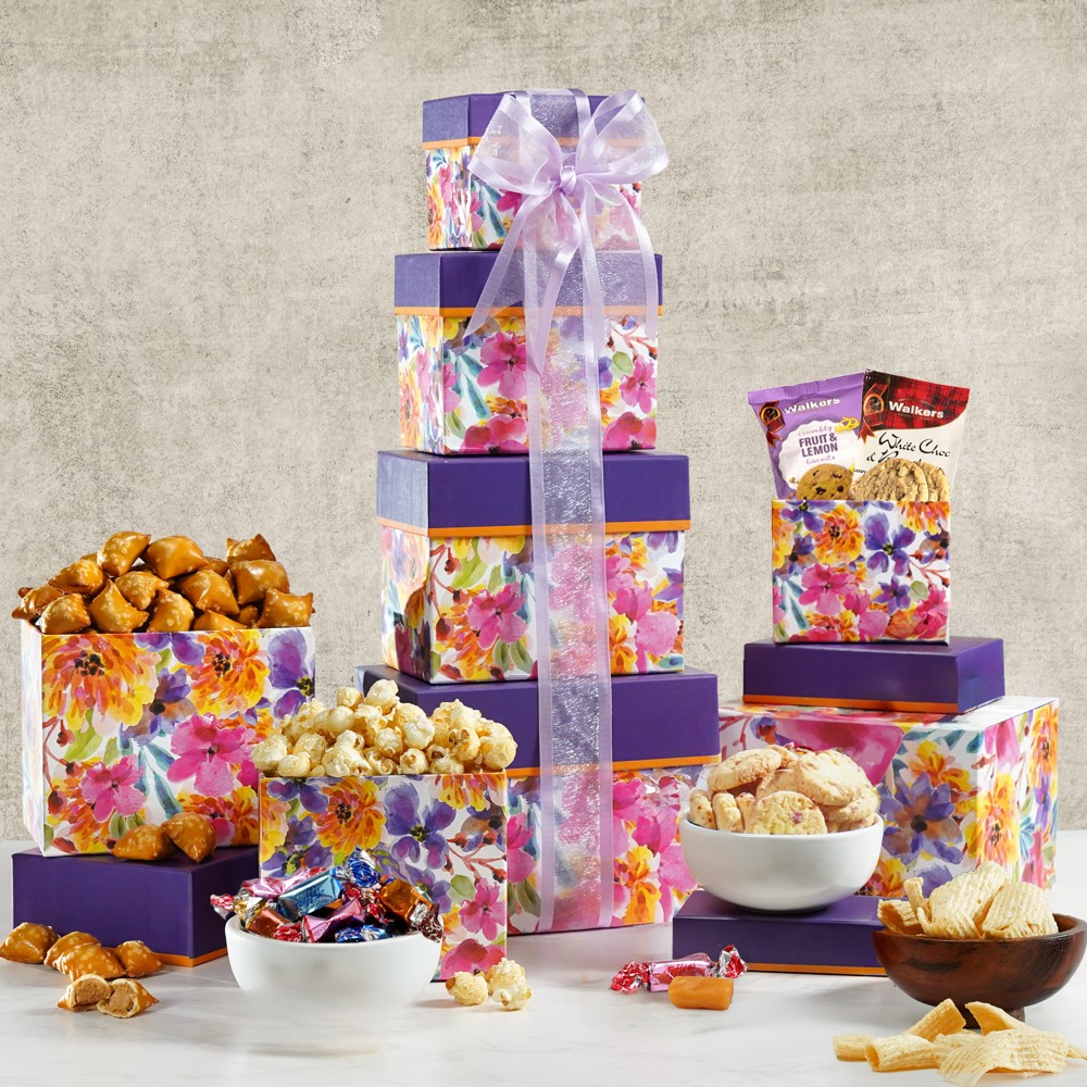 >Assorted Sweets and Snacks Gift Tower