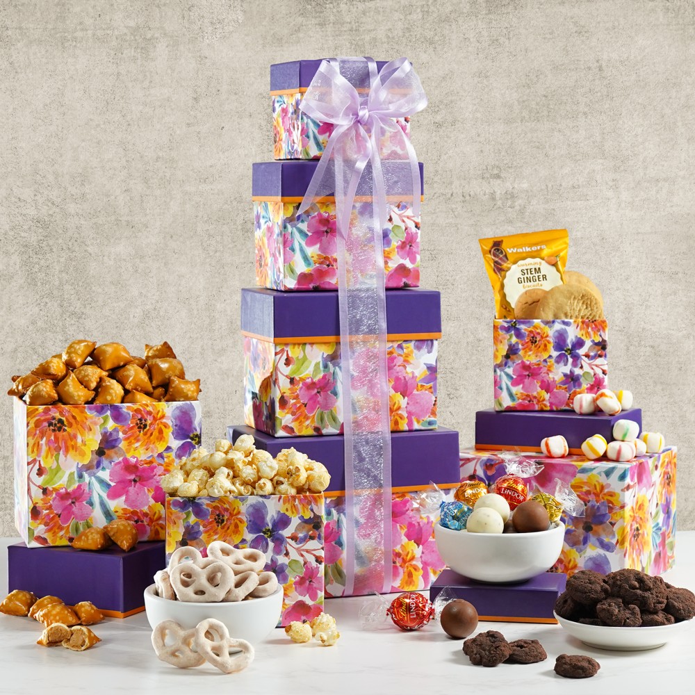 >Assorted Sweets and Snacks Gift Tower