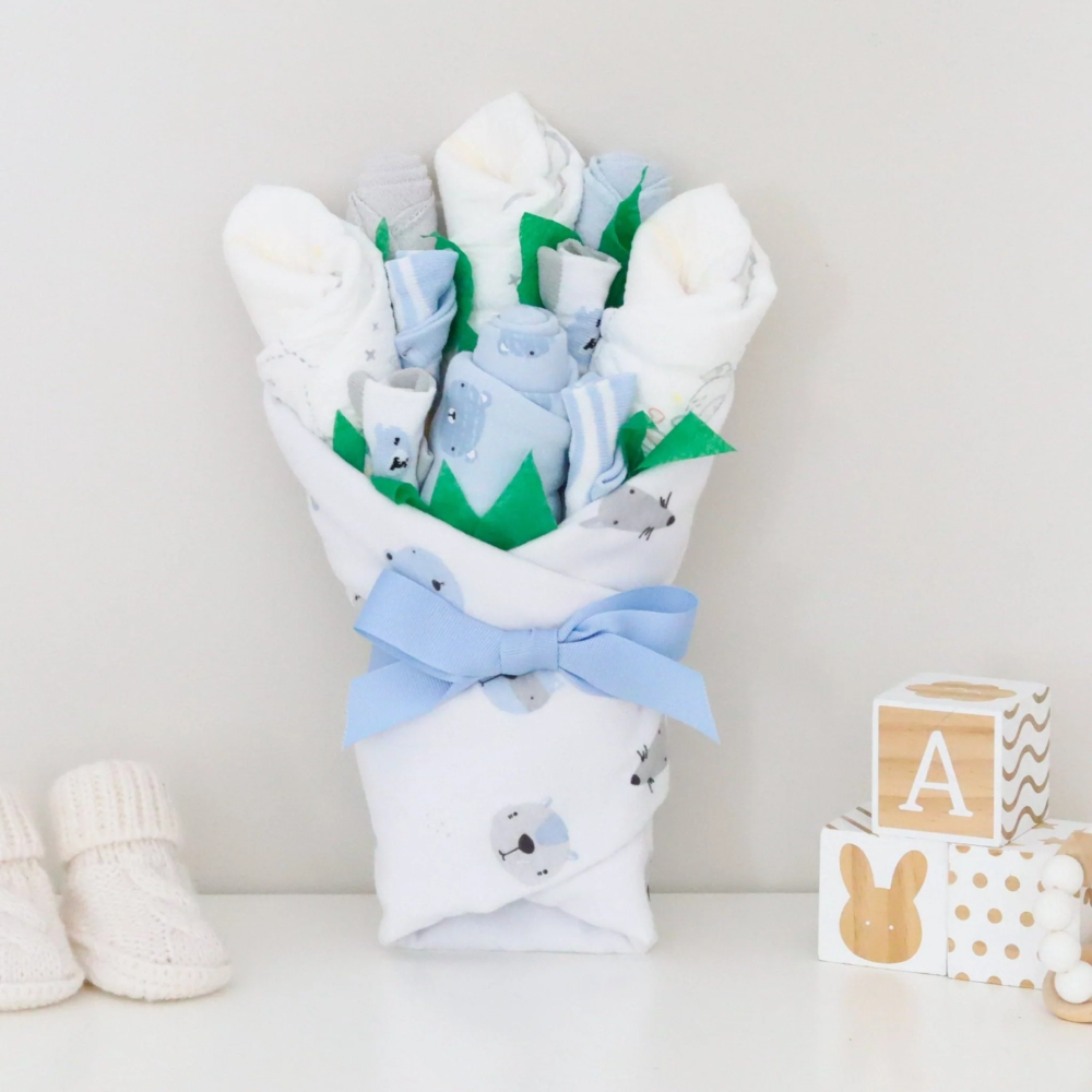 >Baby Boy Layette Bouquet