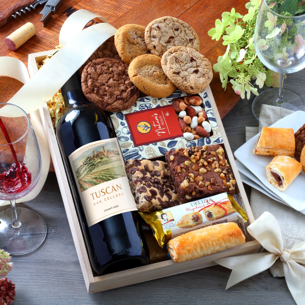 >Bakery & Red Wine Gift Tray