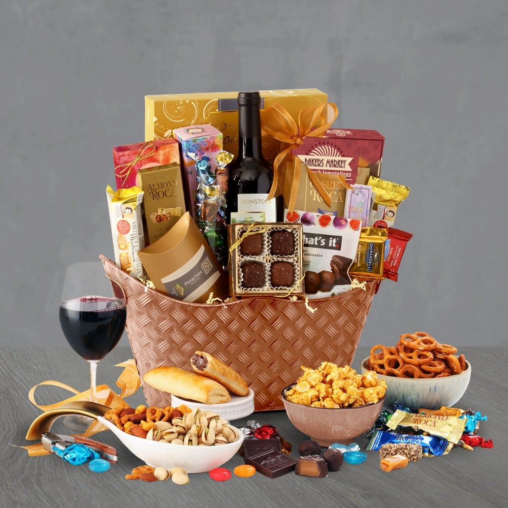 Best Wishes Wine Gift Basket by