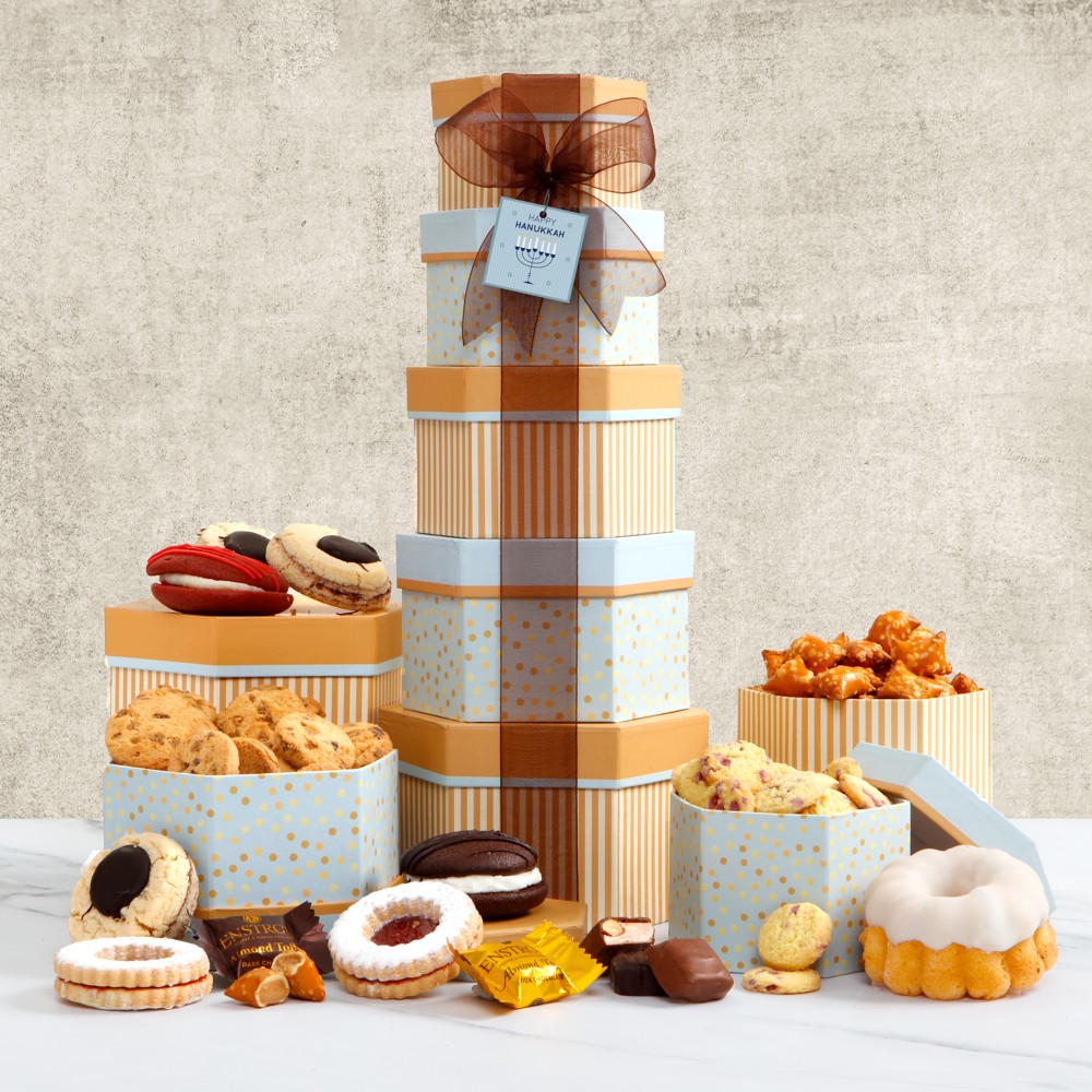 >Deluxe Bakery Happy Hanukkah Gift Tower