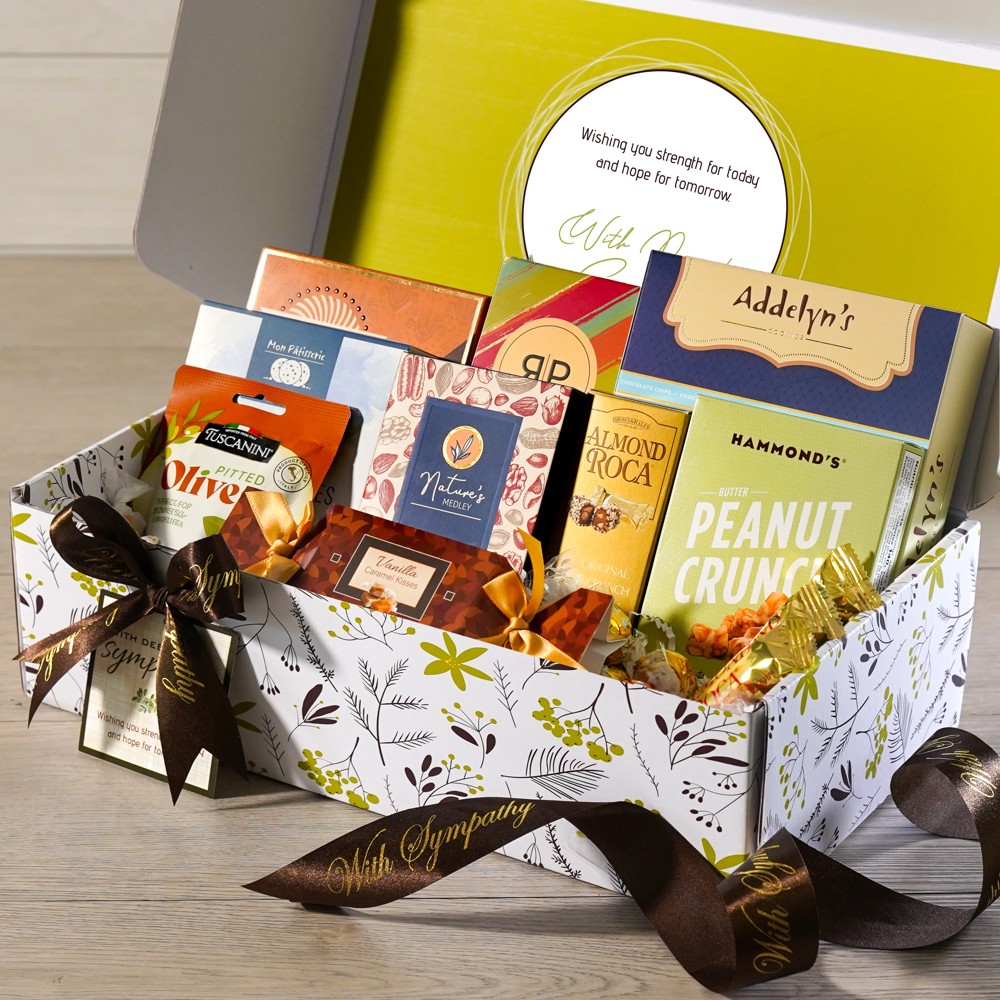 >Deluxe Gourmet Condolence Gift Box