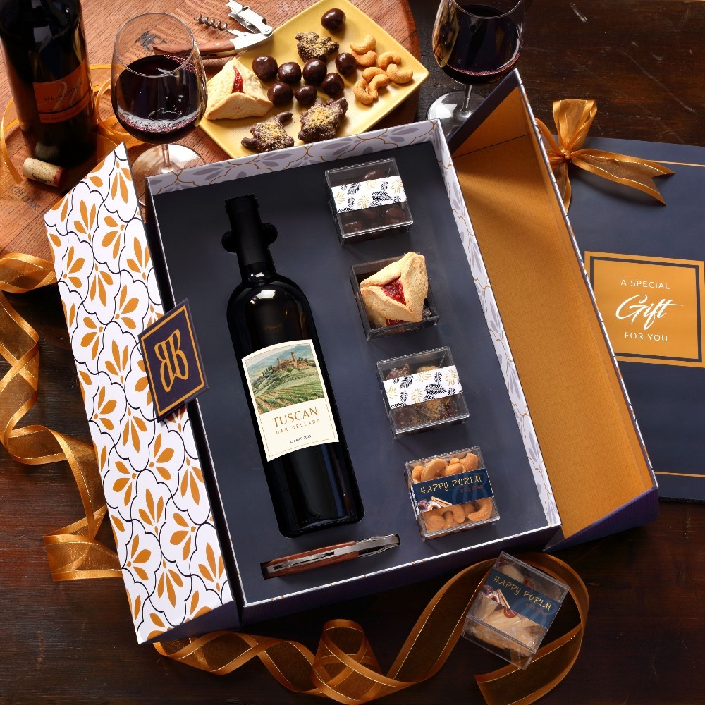 >Deluxe Purim Wine Gift Box