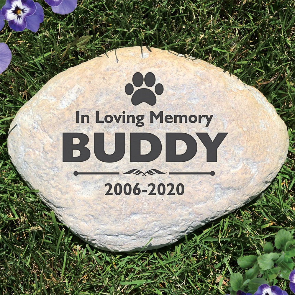 >Dog Memorial Garden Stone