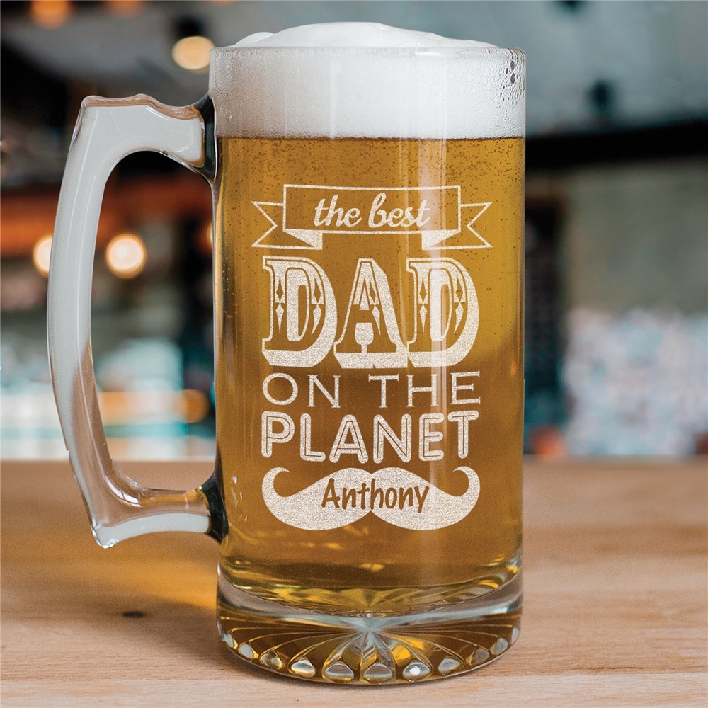 Father's Day Personalized Glass Mug