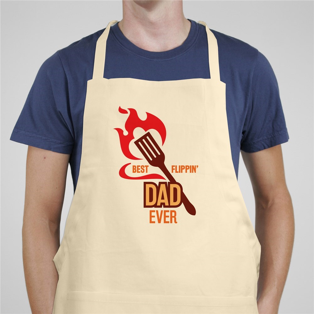 >Fathers Day Best Flippin' Dad Ever Apron