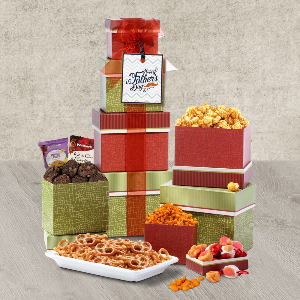 >Fathers Day Celebration Gift Tower