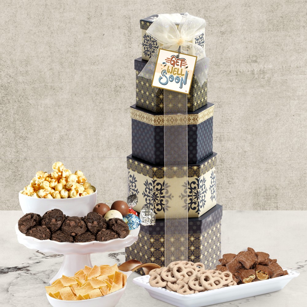 >Get Well Classic Gourmet Gift Tower