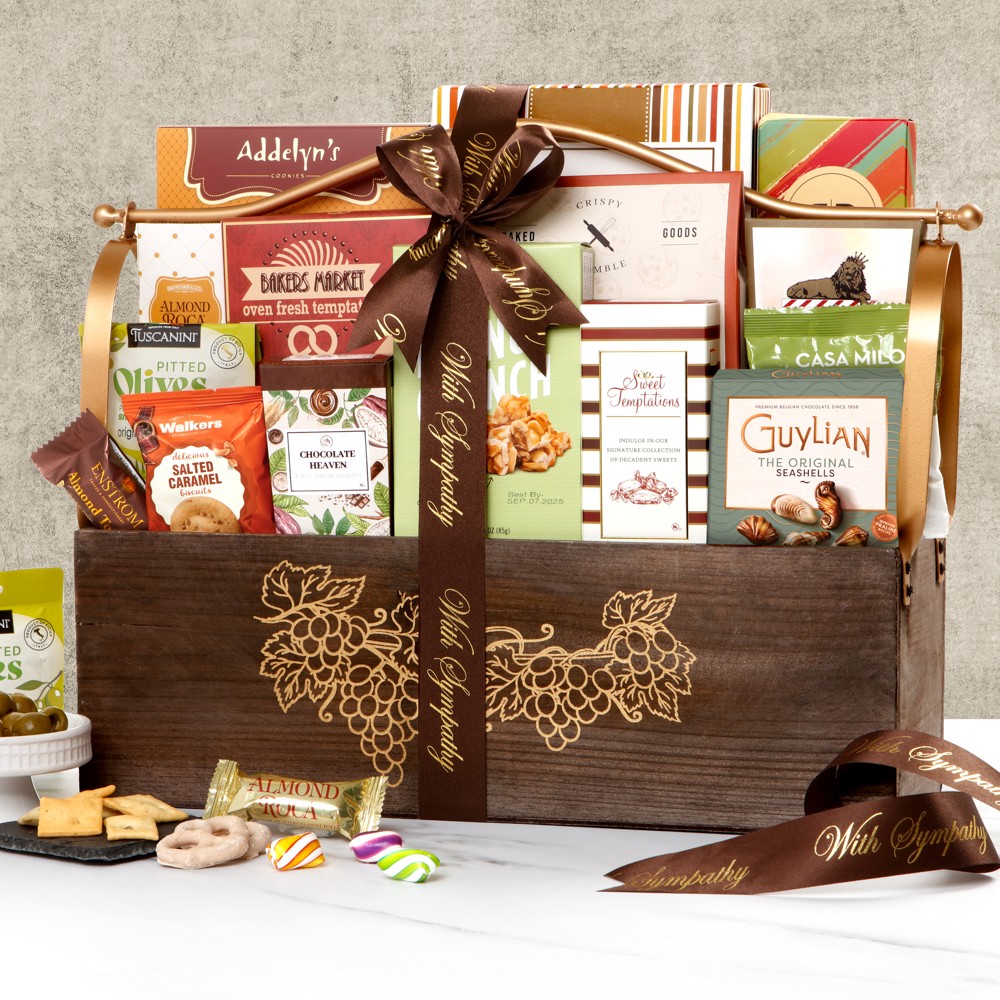 >Grand Assortment Sympathy Gift Basket