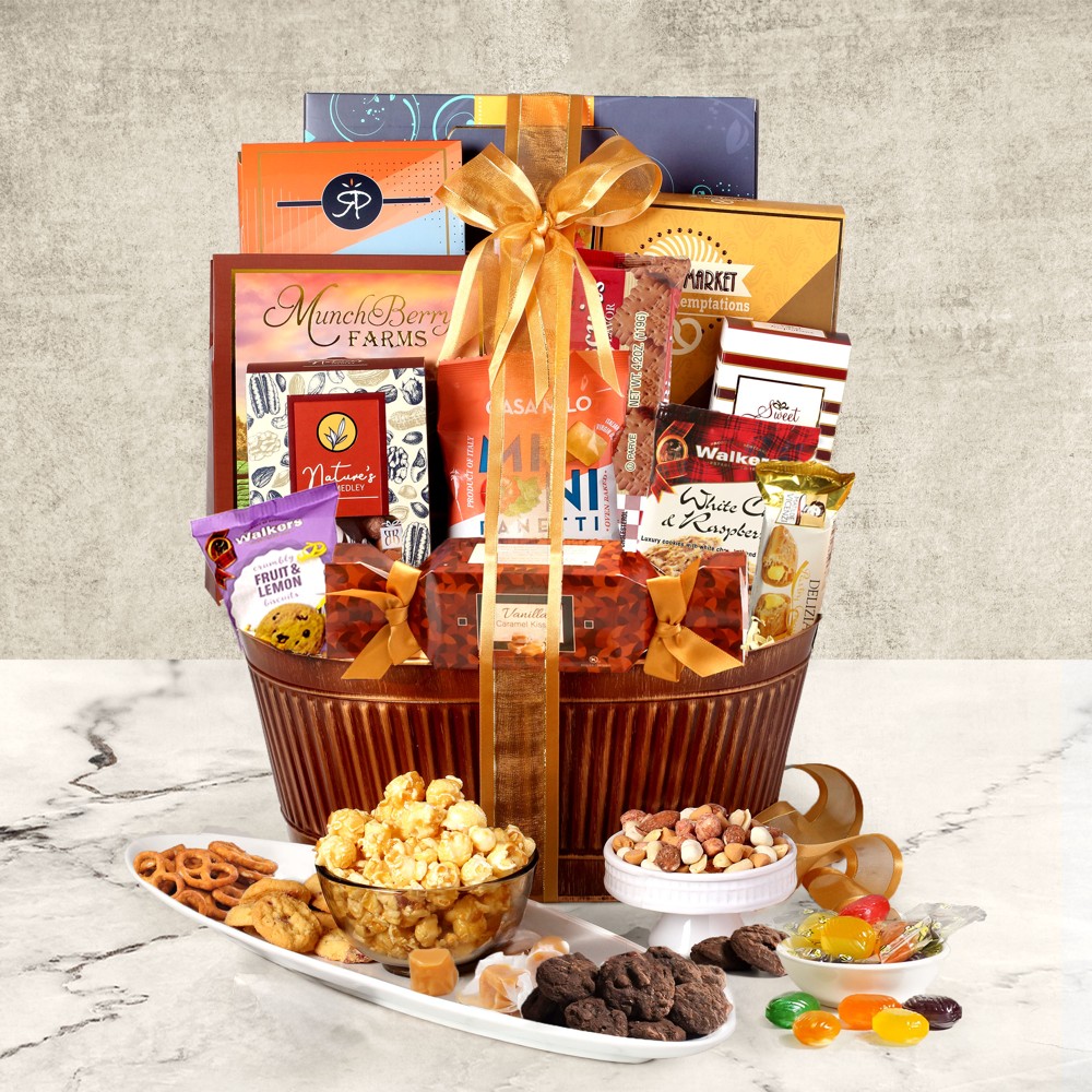 Orange themed Grand Gourmet Gift Basket