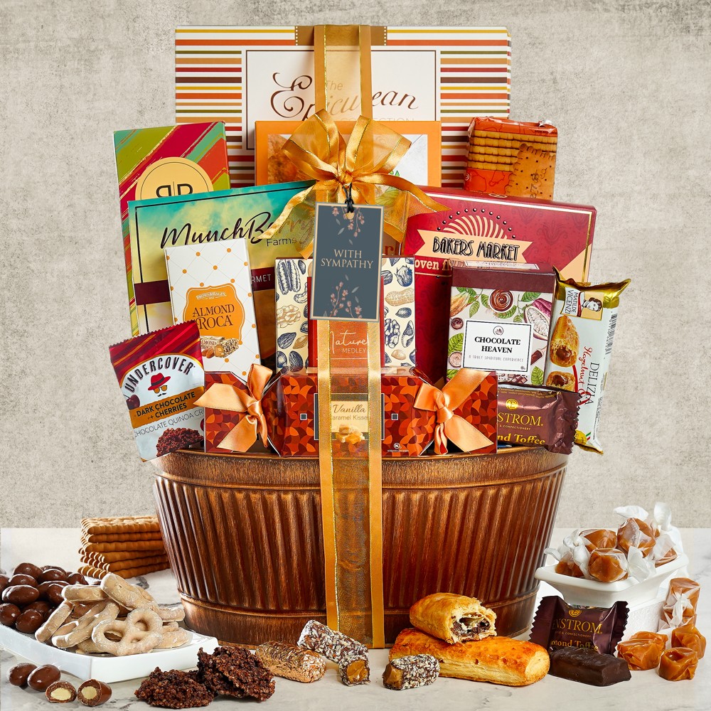 >Grand Sympathy Gourmet Gift Basket