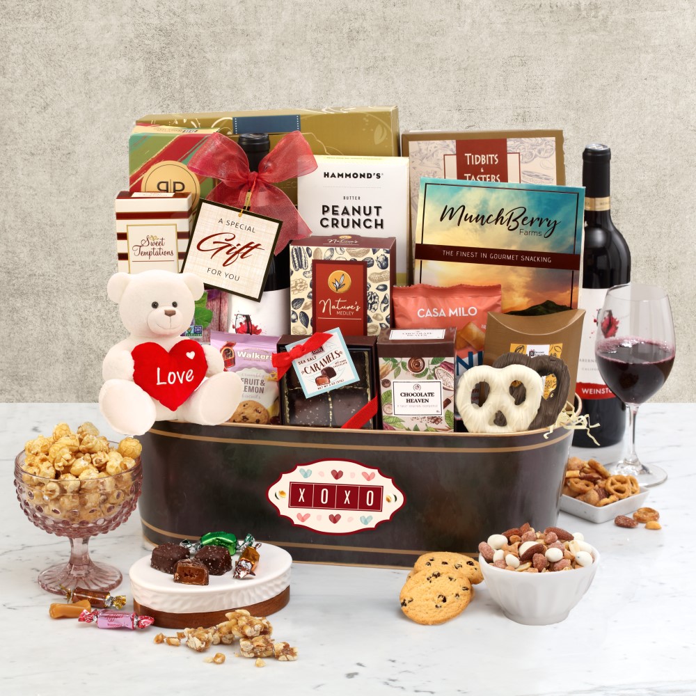 >I Love You Signature Wine Gift Basket