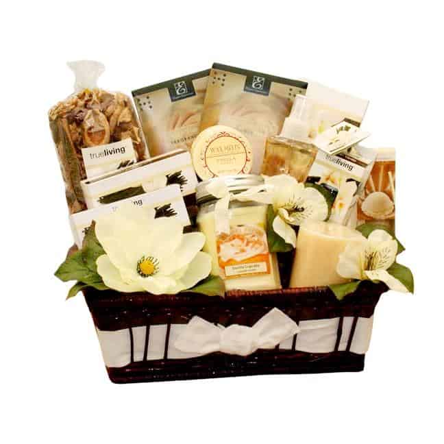 Vanilla Essence Candle Gift Basket by BroadwayBasketeers.com