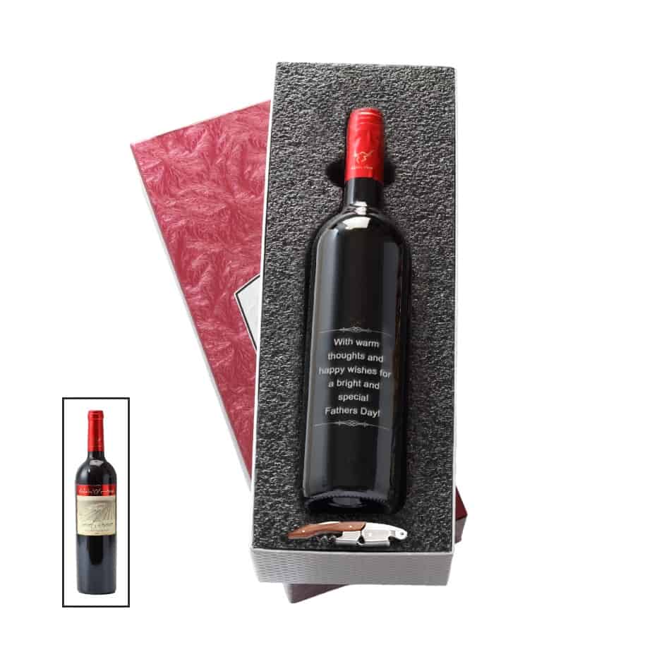 Fathers Day Red Wine Gift by