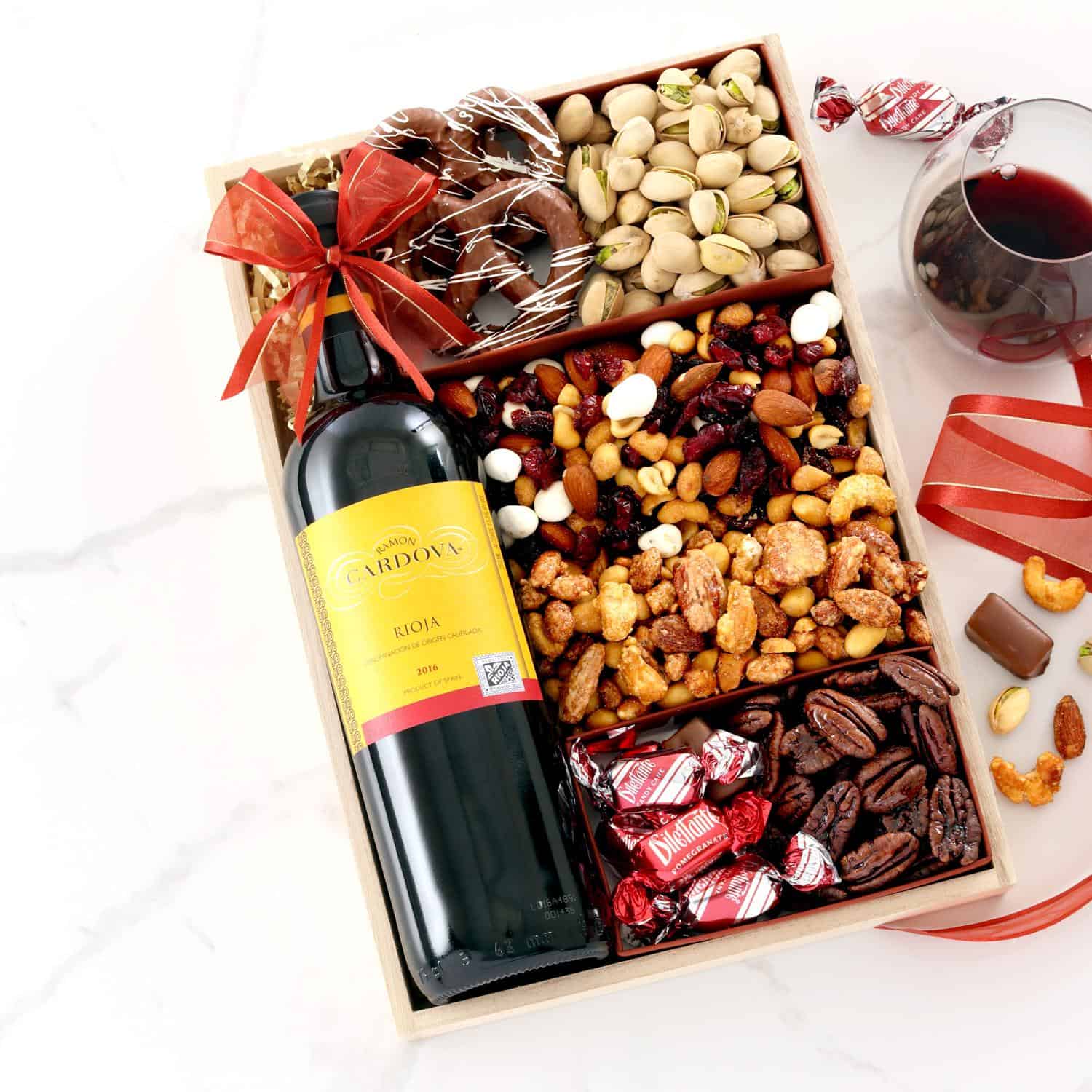 Wine Gift Baskets - Holiday Wine Basket