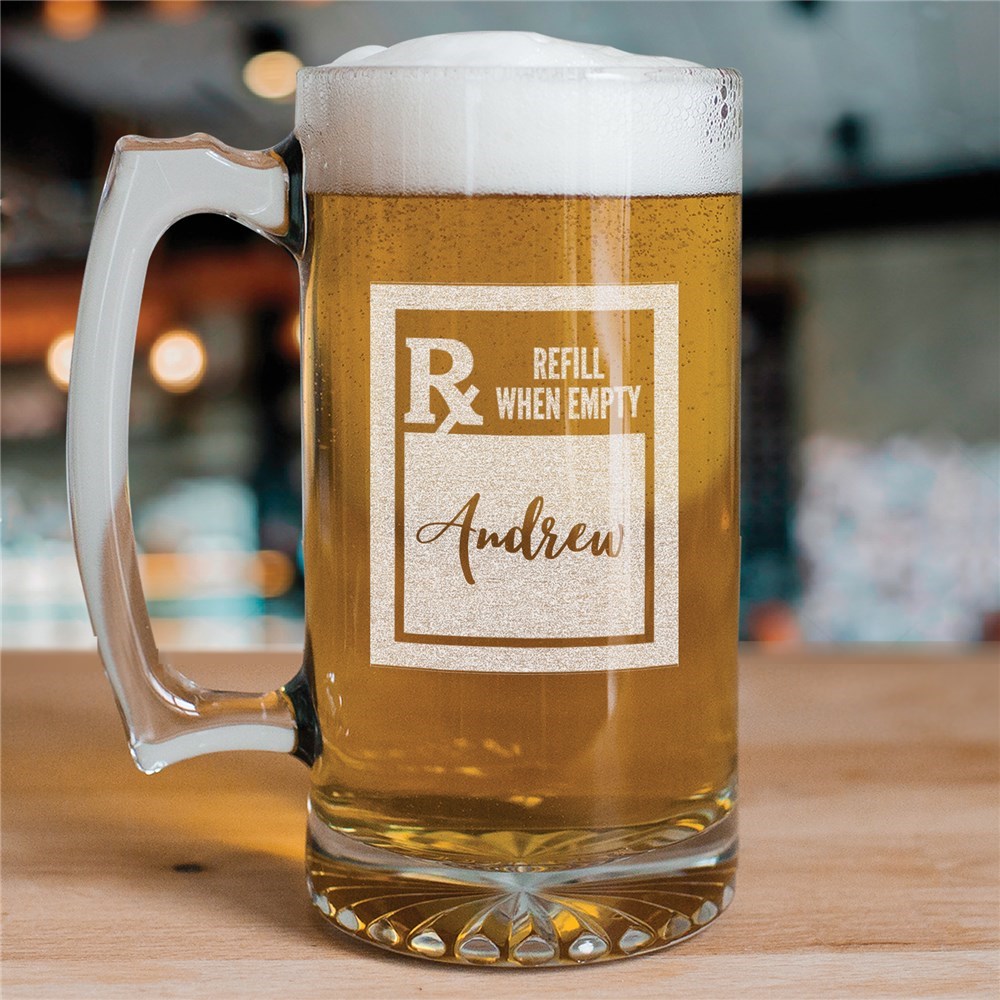 >Personalized Prescription Beer Mug