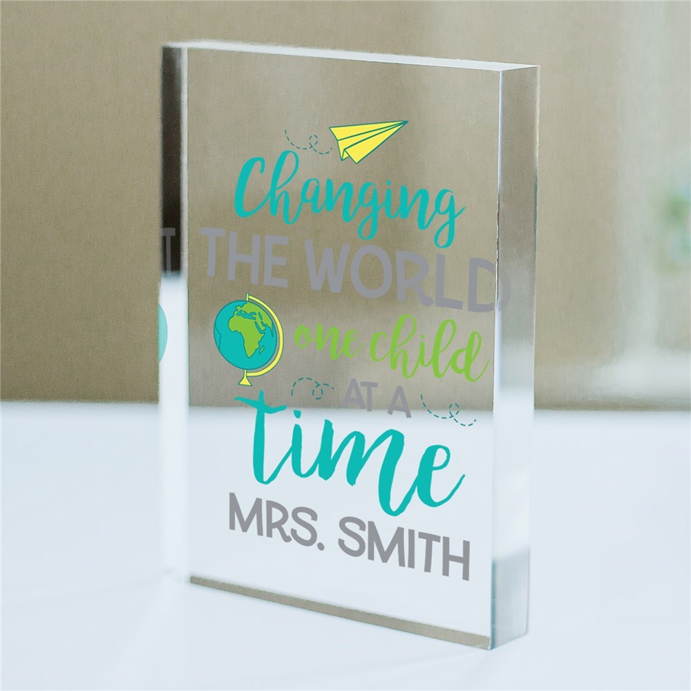 >Personalized Teacher Acrylic Keepsake