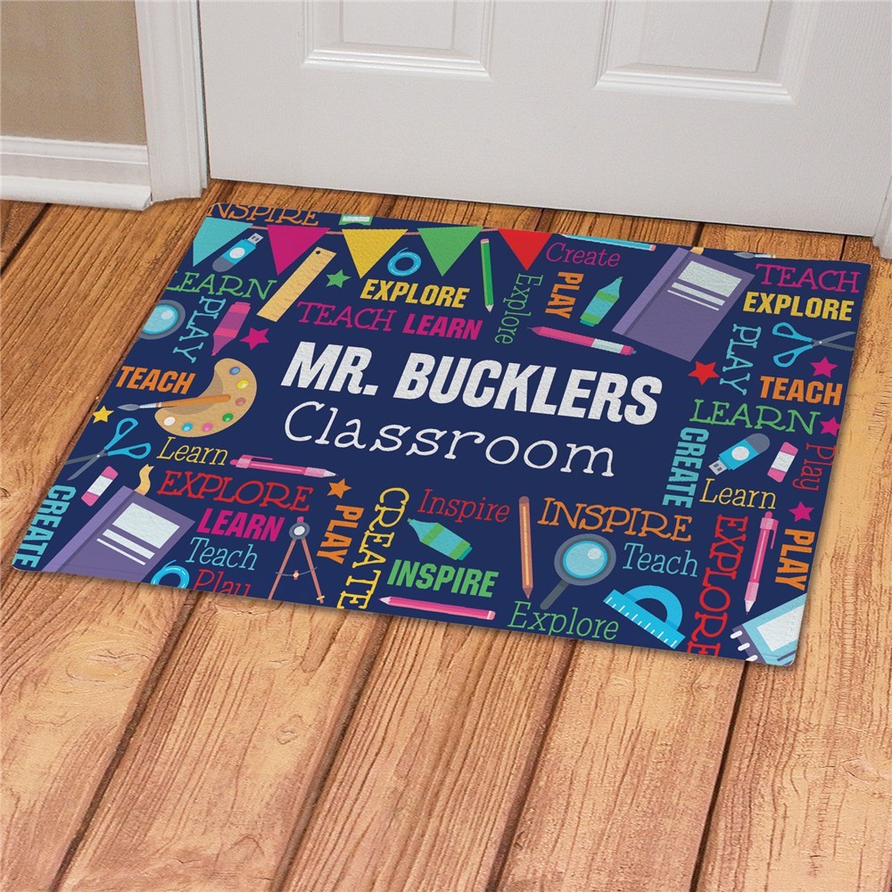 >Personalized Teacher Welcome Doormat