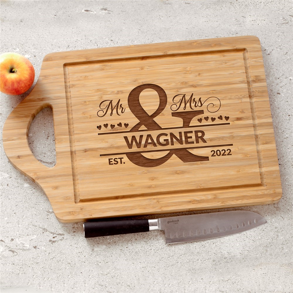 >Personalized Mr and Mrs Cutting Board