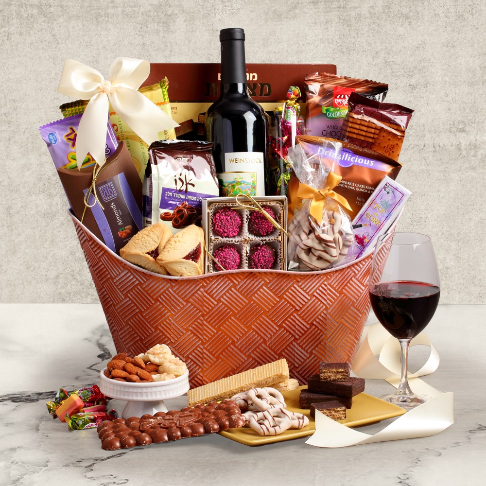 >Purple Perfection Purim Wine Basket