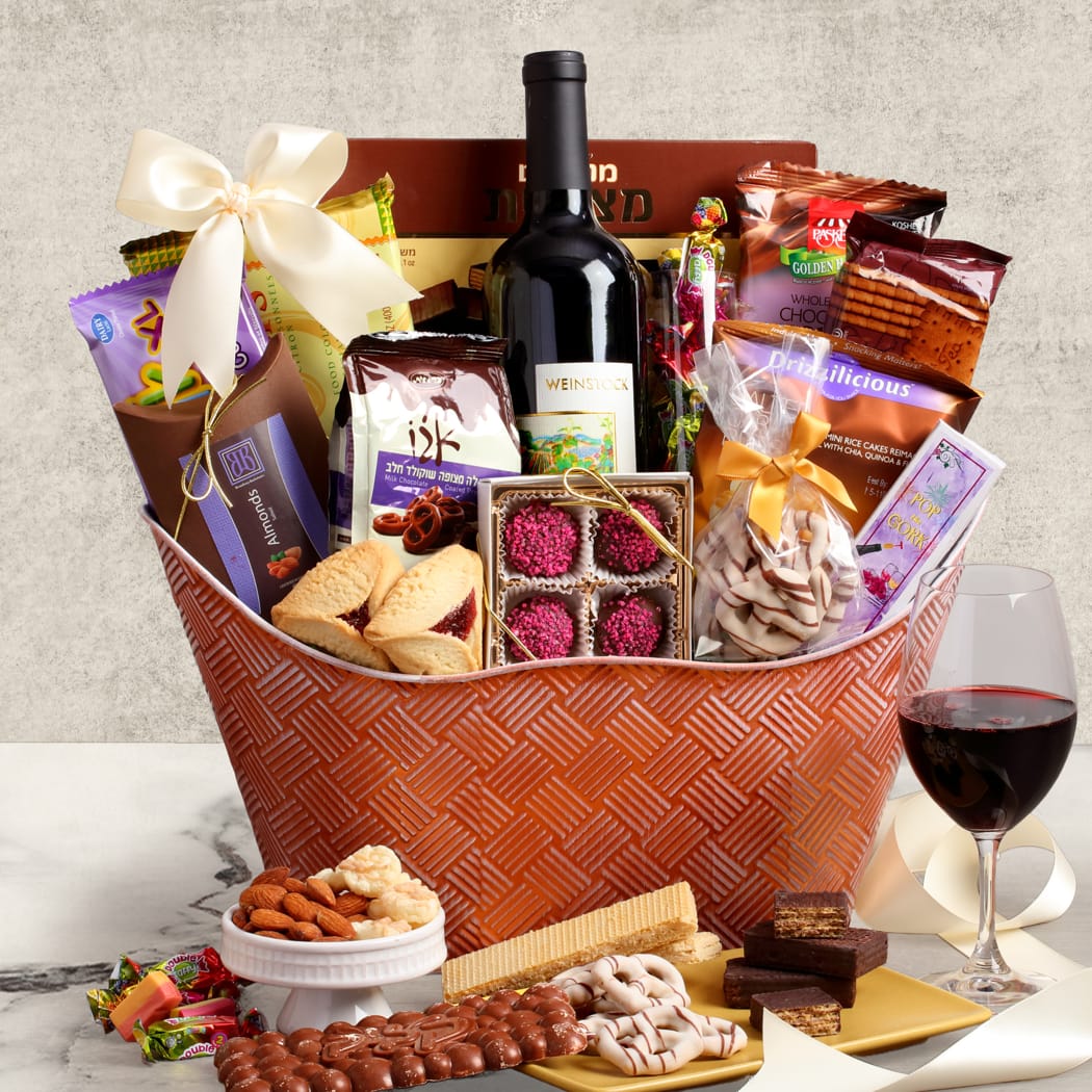 >Purple Perfection Purim Wine Basket