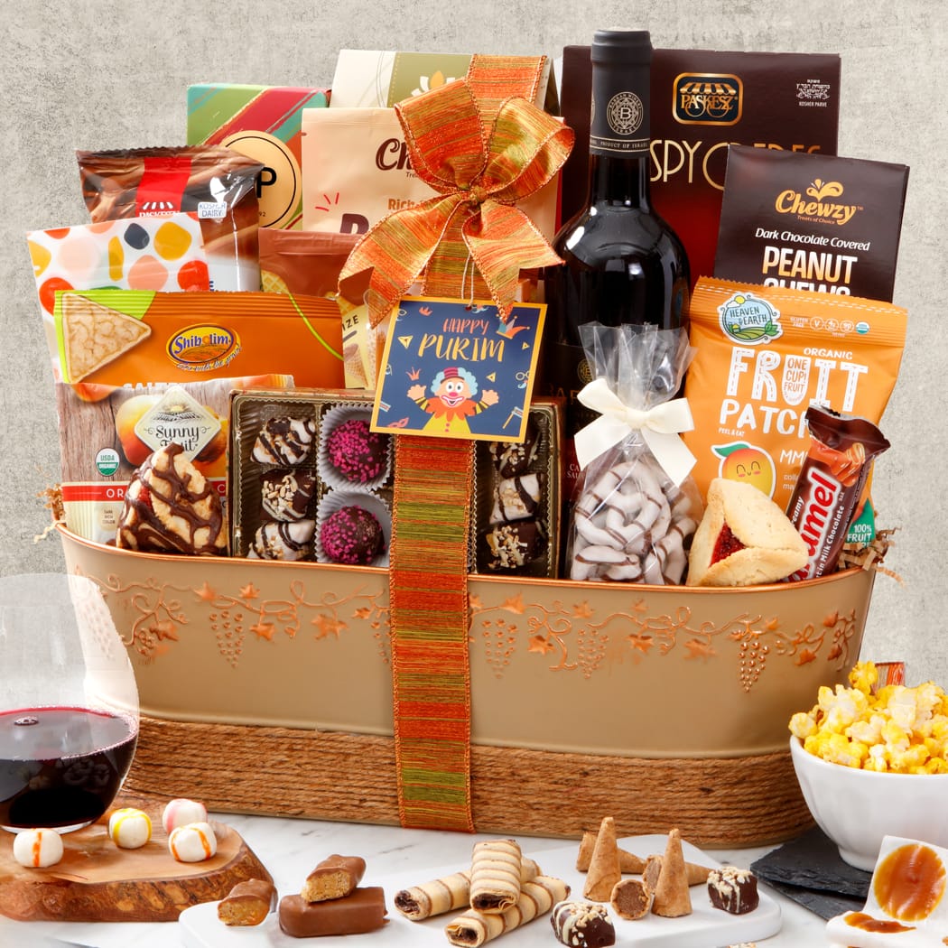 >Rustic Radiance Purim Gift Basket