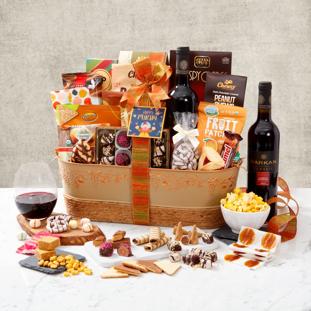 >Rustic Radiance Purim Gift Basket