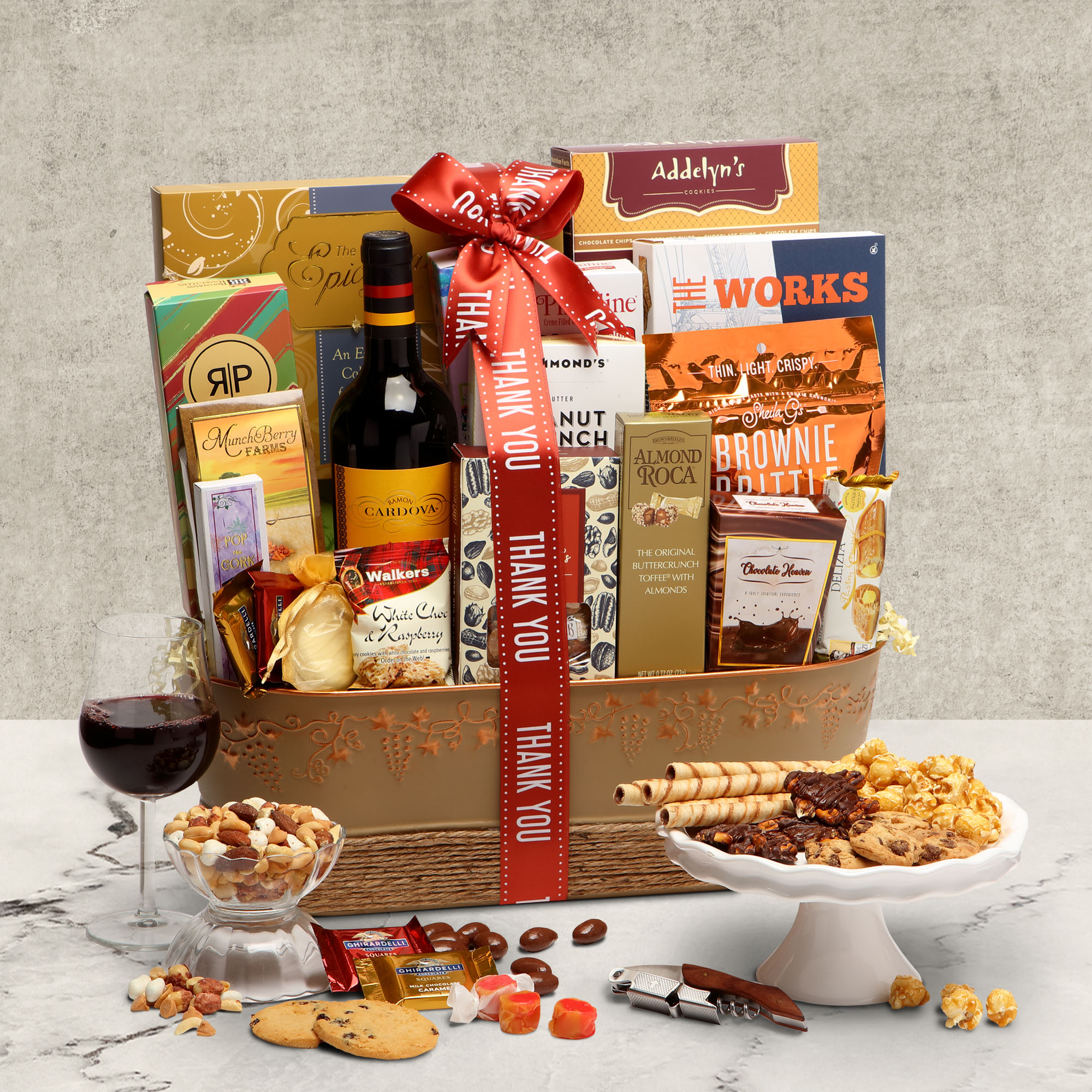 >Thank You Wine Delights Gift Basket