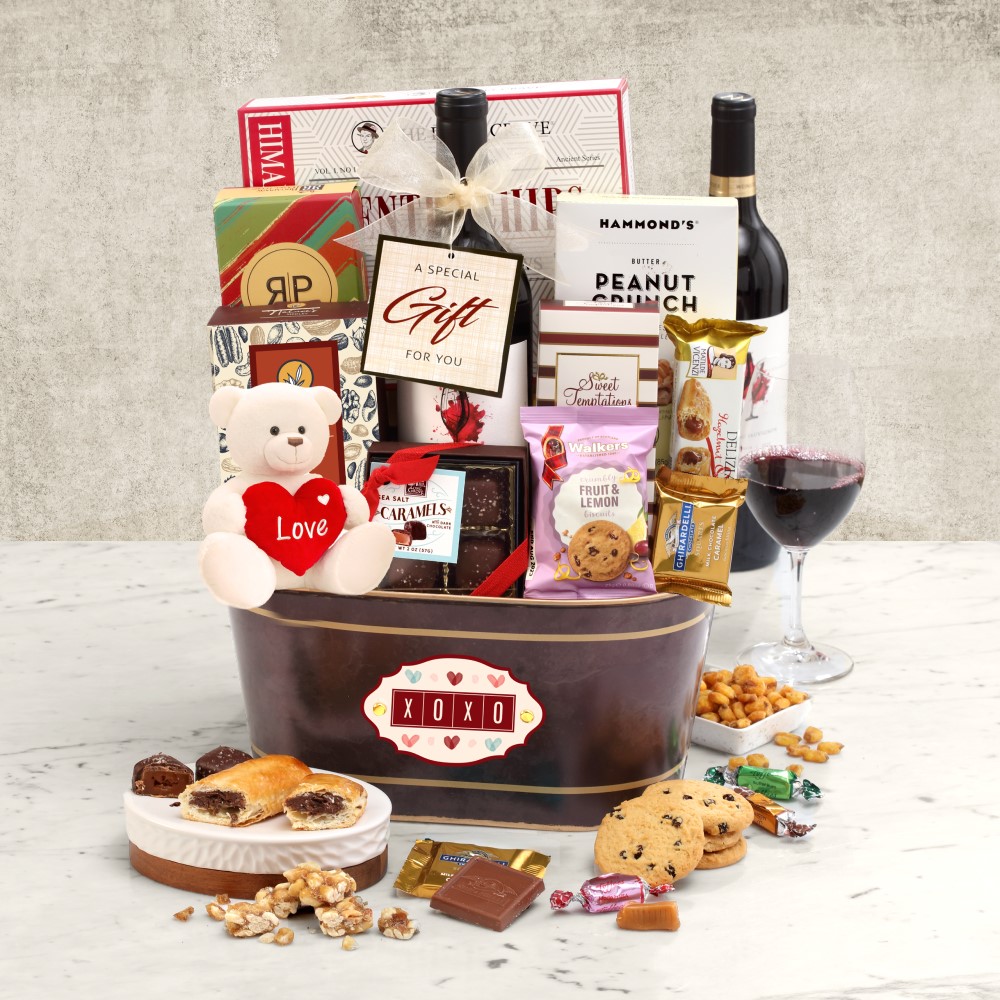 >With Love Wine Gift Basket