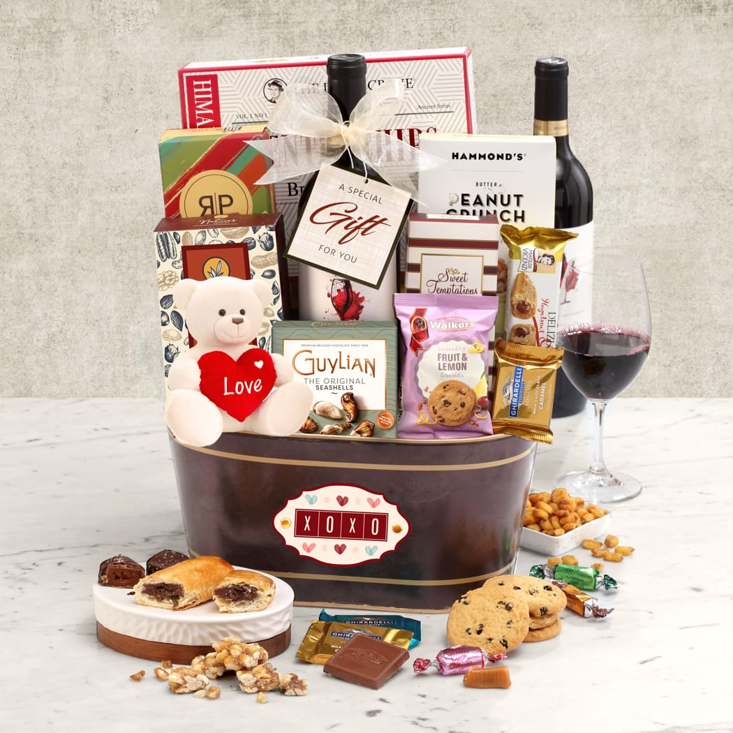 >With Love Wine Gift Basket